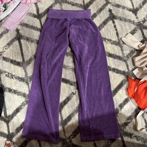 Hard Tail Rollover Purple Wide-Leg Pants
